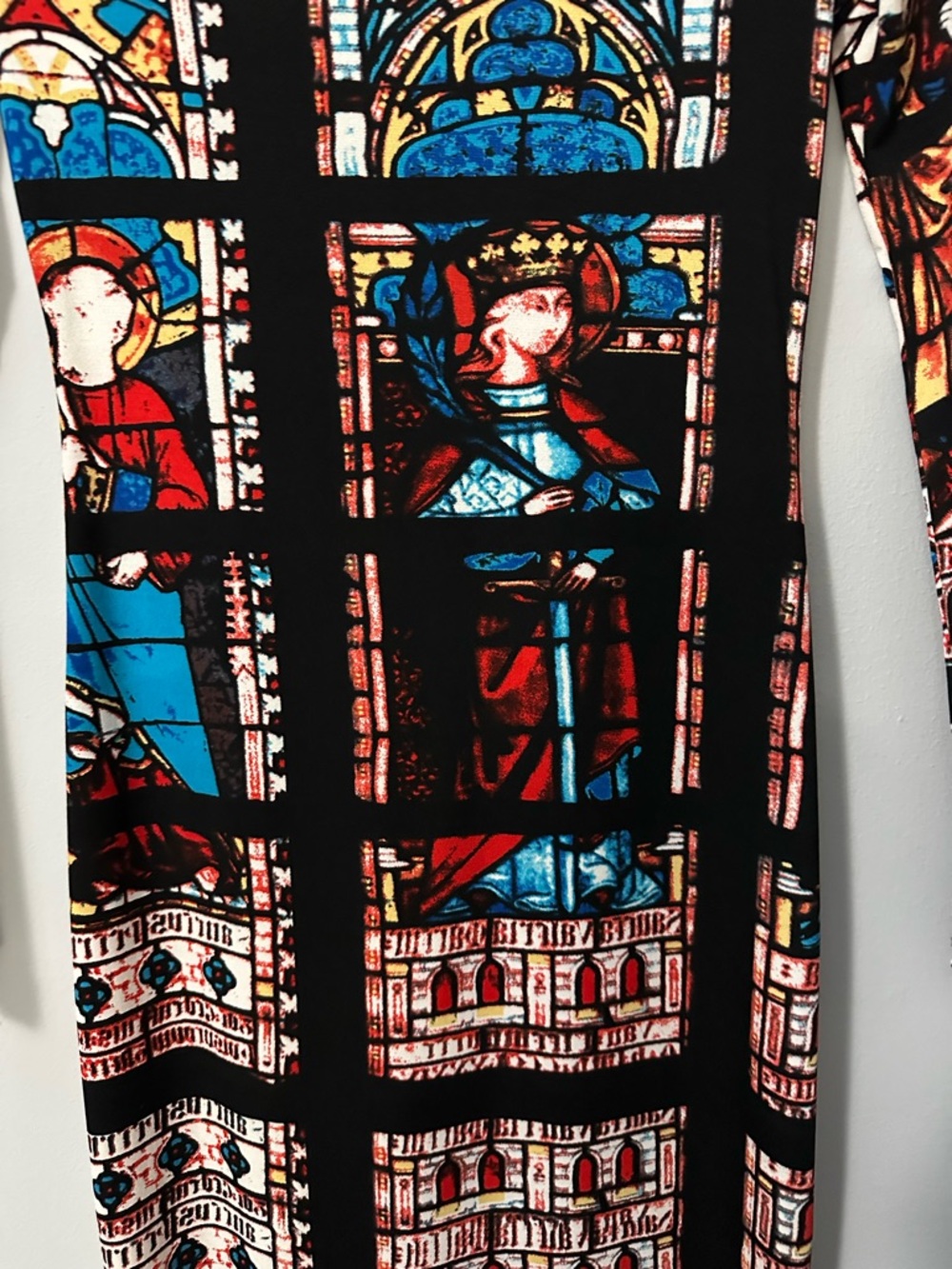Urban Outfitters Glamorous Rare Stained Glass Midi Dress Sz S Artcore Gothic - Picture 7 of 14